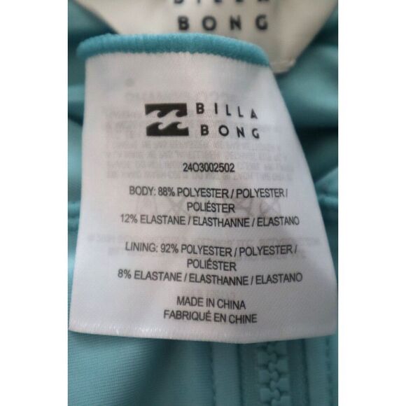 Billabong 2403002502 WMN Sz XL Dusty Teal Beach Babe L/S Rashguard Surfsuit - Picture 3 of 9